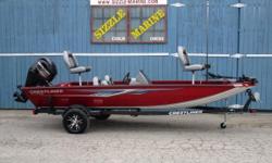Mercury 60 HP FourStroke EFI * Minn Kota 24 volt / 70 lb. thrust trolling motor * Lowrance Hook 3 fish finder flushmounted at helm * Bow located outboard motor trim switch * Bow lockable center storage compartment * Port side bow lockable rod storage w/