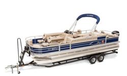 PRICE INCLUDES A MERCURY 115ELPT CT More room. More fishing. More fun with family and friends. As our biggest two-log fishing pontoon boat, the FISHIN&rsquo; BARGE 24 DLX invites you and 11 others to come out and experience everything a true fishing