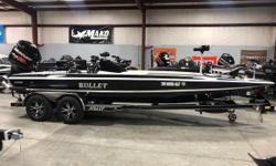 2017 Bullet 21Xrs paired with a Mercury 250 ProXs, 2 Humminbird Helix 10's, Minnkota Fortrex 112lb 36 Volt
Nominal Length: 21.8'
Length Overall: 21.8'
Engine(s):
Fuel Type: Other
Engine Type: Outboard
Beam: 1 ft. 1 in.
Stock number: Bullet9