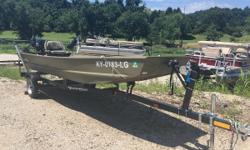THE GREAT OUTDOORS MARINE - THE FUN STARTS HERE!
2017 TRACKER 1542 LW - GREEN
2016 MERCURY 9.9HP 4-STROKE OUTBOARD
2016 YACHT CLUB SINGLE AXLE TRAILER
Fishing seat
MinnKota 12V tiller handle transom mount trolling motor
Livewell
Battery w/ tray
Carpeted