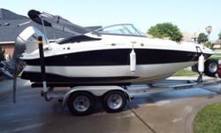 2008 Hurricane SD 2000 deckboat, with a 150 HP Honda outboard with only 70 hours. Boat motor and trailer are in excellent shape, loaded with options, more pictures available upon request. Books for $24,850 asking $23,000 obo.
