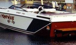 1988 BAJA 240 Sport, 200 hrs, Length: 25 feet, This boat has the strongest hull ever produced by Baja. It is a rare off shore hull that was pre-owned in the Iron Man Slalom Pull around Catalina Island. Dry storage only, timeless design,V-birth sleep cabin