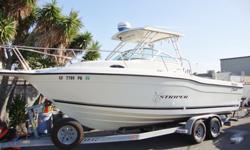 Whether your quest for fish takes you a little ways offshore or to the tuna grounds beyond the Out Islands, you'll get there in comfort and safety aboard the Striper 2600 Walk Around.
Or maybe this is the weekend to take the family for a cruise down the