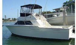 A classic top of the line boat. Tiara yachts makes a very strong and safe boat. This is a great family cruiser and sportfishing yacht. It has twin closed cooling big block 454 crusader inboard gas engines Starboard motor has been recently rebuilt. The