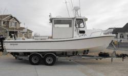 1991 Privateer Renegade, with the Delaware cabin option. (Model 2400 IOC) The boat is built in North Carolina and is known as 1 of the toughest built boats on the market. That's why government agencies, buoy tenders and professionals use this boat for a