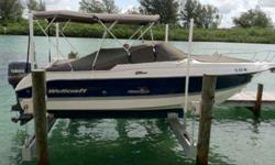 Coastal Marine Center, Inc. 220 Sportsman Located in Nokomis, FL.
Call Sales at 888-459-0227 or email (email removed) for more details.
2004 Wellcraft 220 Sportsman with 200 HORSEPOWER Yamaha, double bimini top, cockpit / bow covers, tackle storage, live