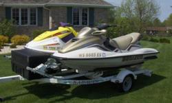 THIS IS A PAIR OF VERY NICE WATERCRAFTTHIS IS A PAIR OF VERY NICE WATERCRAFT, #1 IS A 1999 SEA DOO GTX RFI 3 PASSENGER, #2 IS A 1996 YAMAHA WAVE BLASTER II 760 2 PASSENGER COMPLETE WITH KARAVAN TRAILER AND COVERS. THE GTX FEATURES A 2-STROKE, FUEL