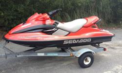 This is a 3 seater PWC made by Sea-Doo. Its is the GTX model and is in excellent condition. It is a 2 stroke jet motor and fires right up and runs great. The guages all work and it has 160 hours on it. The hull and deck have normal scuffs and scratches