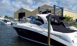 2008 Sea Ray 380 SUNDANCER This boat is a 10!! It is located at the MarineMax of Sarasota. Twin Cummins Zeus 380 QSB with 450 hours. Joystick Docking and Skyhook Satellite Anchoring System. For more information please call: (941) 388-4411 or call us