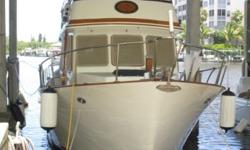 Reef Drifter is a 1983 34' Marine Trader in extremely good condition. The seller has spent the last few years detailing this boat to perfection. All exterior bright work is in excellent condition. A new American Diesel &nbsp;139 HP engine was installed