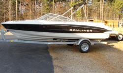 2012 Bayliner 215 BR Black
Overall Length 20'6"
Beam 8'2"
People Capacity 9
Approximate weight 2,838 lbs.
Draft max 3'1"
Deadrise 20 degrees
Fuel capacity 37 gal.
Price 33,085
Prep 720
Freight 2,000
Total Price 35,805
Engine Options:
4.3L MPI MERCRUISER