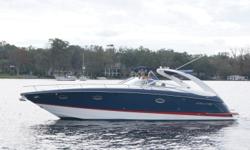 The Cobalt 360 is the perfect day boat which can transition into the perfect boat for a get-away on your favorite body of water. This boat will elicit more than a few stares with a radar arch that slopes forward which seems to be one continuous fluid line