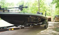 2007 Ranger 520VX Tour Edition with Mercury 225 Optimax, 282hrs on boat, Minnkota Fortex trolling motor, 101Lbs thrust, 36 volt, Mercury High Five prop, cool well, live well cooler, oxygenator, 525cdf lowrance in dash, lowrance HDS7 with structure scan
