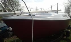 1980 Mcgregor V22 Sailboat. Swing Keel, Solid Hull, new paint inside and out. Spring cleaning and she is ready to sail. Comes with trailor and a 5hp outboard that will need serviced for the season. Clean boat title, no title for trailor. Sails on good