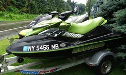 The 2005 Seadoo RXP 215 H.P. with 88.5 hours. It has a ton of storage under the front hood along with a glove box in front of the seat. This ski is all about the need for speed.