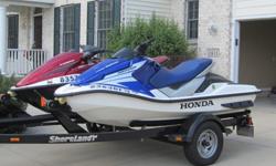 We are selling our personal jet skis and trailer. We bought these brand new in 2008 and have a low 55 hours on each machine. The trailer was also purchased in 2008 (brand new) and has an estimated 3000 miles on it. These were stored in our garage year