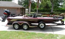 1998 RANGER 488 VS BASS BOAT-GARAGE KEPT WITH ONLY APPROX 100 HRS-FRESHWATER USE ONLY-JUST SERVICED...NEW IMPELLER,PLUGS,GEAR OIL -3 BRAND NEW BARRACUDA BATTERIES-RANGER ON BOARD CHARGER-MOTORGUIDE BRUTE 62LB TROLLING MOTOR (LIKE NEW)-TANDEM RANGER TRAIL