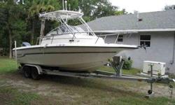 2003 Century 2300 Walkaround Lots of room in the cocpit
Nice cuddy cabin / vee berth
Trailer is a 2010
Century is known for it's smooth dry ride, this 2300 has lots of storage for fishing or family outings, has fresh and raw water washdowns, live well and