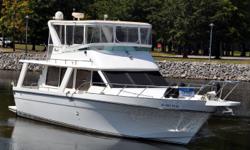 Jubilee is a well maintained, sedan fast trawler that is turn key and ready to cruise the river systems, Great Loop or beyond. Her Main cabin is spacious, stylish and very comfortable. This two stateroom, two head fast trawler is powered by twin