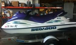 2002 Sea Doo GTI Super Clean Garage Kept White w/ Purple trim. Comes on Triton Trailer Call 615-356-0139!