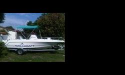 19'4" center console with 1997 112 h.p. Evinrude / Johnson Special. Floor has soft spot around back of captains chair / drain cover porthole area. Easy to avoid and no visible damage. Gel coat both inside and out is in good condition. Hull is absolutely
