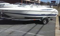 '96 Wellcraft Excel 18' SX bowrider powered by a great running 3.0 Mercruiser engine system. Good seats, solid floors, bimini top; galvanized trailer included. 404-520-8892