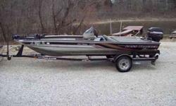 1999 Tracker Pro Team 175 Special Edition. Boat has a 2001 60 horse power Mercury Tracker motor. 1999 Trailstar trailer. Over all nice fishing boat. Carpet and seats in fair condition. Comes with three ( new this year) Walmart brand batteries (2 trolling