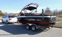 Competition Wakeboard/Ski boat. Supra Launch 21 V FEATURING: V- drive with Upgraded Indmar Assault 5.7 liter 350 V8 325 HP ENGINE(with less than 50 hours on rebuilt engine)The engine has a 1 year warranty. The total hours on the clock are 545. This Boat