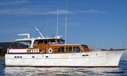 This beautiful, classic, streamlined craft possesses every feature essential for carefree, extended cruising or gracious entertaining. With a large airy main salon, spacious master stateroom, large guest stateroom and the wonderful covered aft deck