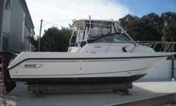 Coastal Marine Center, Inc. 2002 Boston Whaler 275 Conquest Located in Sarasota, Fl.
Call Sales at 888-459-0227 or email (email removed) for more details.
2002 Boston Whaler 275 Conquest with twin 200 HORSEPOWER Mercs, trim tabs, full platform, spreader