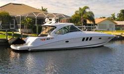2008 Sea Ray 48 SUNDANCER ** recent price reduction *** Very clean White hull 48 with warranty until Feb 2013. This boat has several premium options such as: custom wood table, hydraulc lift, spare props, sat TV, bowthruster. Boat is easily seen by