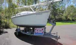 1987 Hunter sailboat 23'6 with galvanized trailer and a few very nice and convenient add ons such as a t. keel, roller furlin, five horse Suzuki motor. This boat sails like new! Interior is in excellent condition, this boat was very well cared for, and