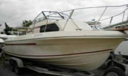The Boat Yard Inc. Sport Craft 23' with 10hrs on ENGINE!! WONT LAST LONG! 84' Sport Craft with V8 Mercruiser with only ten hours on new motor. Plenty of fishing room! Nice sized fish boxes. Cuddy cabin with sink, which is well kept. Dual axle galvanized