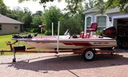 1996 Skeeter SS 140 Bass Boat 17ft. with a 120 HP Mercury 2 stroke force and trailer. This boat has been well cared for and looks great! Nicely equipped with a Motor Guide 71 lbs trolling motor, Garmin fish finder 140 at the bow, Lowrance LMS-522c color