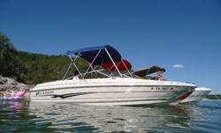 Open bow, 4 cylinder motor, includes anchor, stereo with MP3 player, Bimini top and life jackets.