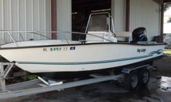 2000 190 key largo with Great running 125 mercury with trim and tilt. Aluminum trailer. Very wide boat , Great for bay fishing and offshore. New bottom paint so can be left in the water. bimini top for those hot days. Its ready to go the ocean and go