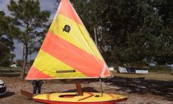 Sunfish sailboat in good condition.