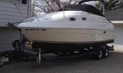 For sale is my 2003 Regal 2465, cabin cruiser. Great boat! LOA 26'11" Beam 8'6". Mercruiser 5.0 MPI W/ Bravo 3 drive. Boat has 400 hours, engine was replaced 125 hours ago with a new Mercruiser engine by a certified Mercruiser dealer. Great on fuel. This