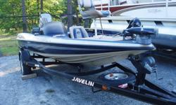 This 2000 Javelin Renegade 18 foot bass boat is in terrific condition and has always been garage stored. It is loaded with all the cool fishing necessities that can be seen in the pics below. It has a cranking battery and 2 deep cycle trolling motor