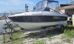 ~The perfect choice for families planning weekend cruises and daytime water sports activities.
FEATURES ON BOAT
4.3L Mercruiser, 190hp
Single Axle Galvanized Karavan Trailer with Brakes
Blue Hull Color
Bimini Top with Boot
Side Curtains
Helm Bucket Seat