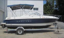 2007 Bayliner 192 Discovery Cuddy Cabin, 3.0L Mercruiser, 135hp, Karavan galvanized single axle trailer with brakes, bimini top with boot, 2nd bimini top with camper canvas, DF, V-berth, fiberglass deck, ski-tow, bottom paint
Location: Essex MD
The