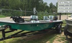 Ready to trout fish, this is a 2010 Shawnee 20' river boat,
includes two spider based seats and the driver's seat.
the engine is a 2012 Evinrude E-Tec 25 hp. engine, this boat has been stored inside and is looks new.